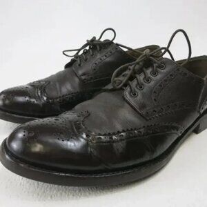 Giorgio Armani Brogue Leather Wingtip Oxfords Shoes Footwear Zapatos Kutsu 44 10